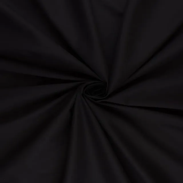 Tissushop Cretonne tissu coton noir 1 mètre 150 cm