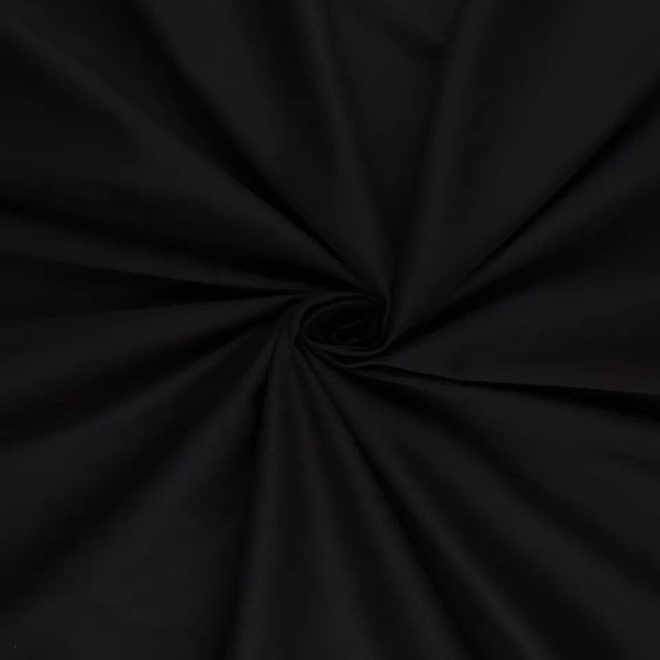 Tissushop Cretonne tissu coton noir 1 mètre 150 cm