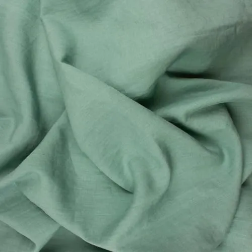 Tissushop Lin Lavé tissu lin eucalyptus 1 mètre 300 cm