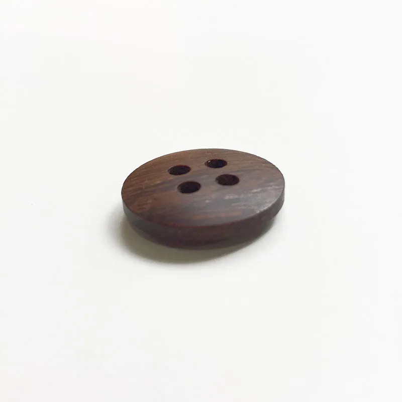 Yoko Saito bouton bois 4 trous 23 mm naturel