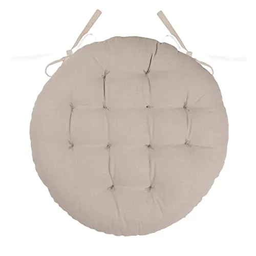 STOF Duo galette de chaise écru lin Ø38 cm coton