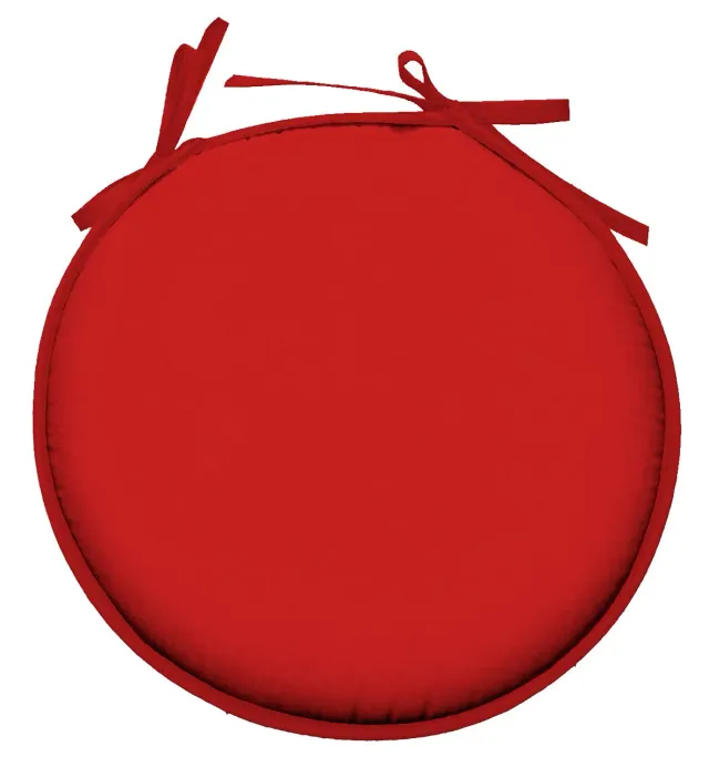 STOF Nelson galette de chaise ronde Ø40 cm rouge polyester
