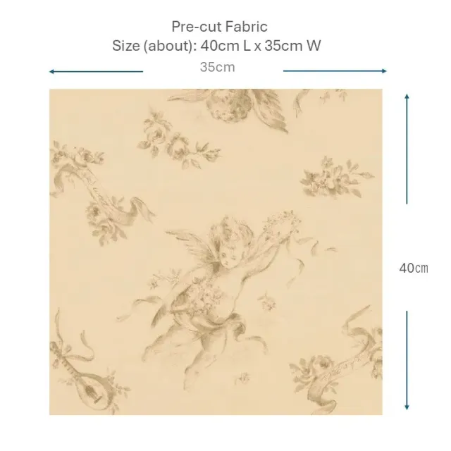 Yoko Saito 2026-01-A03 coupon coton anges fleurs 40x35 cm