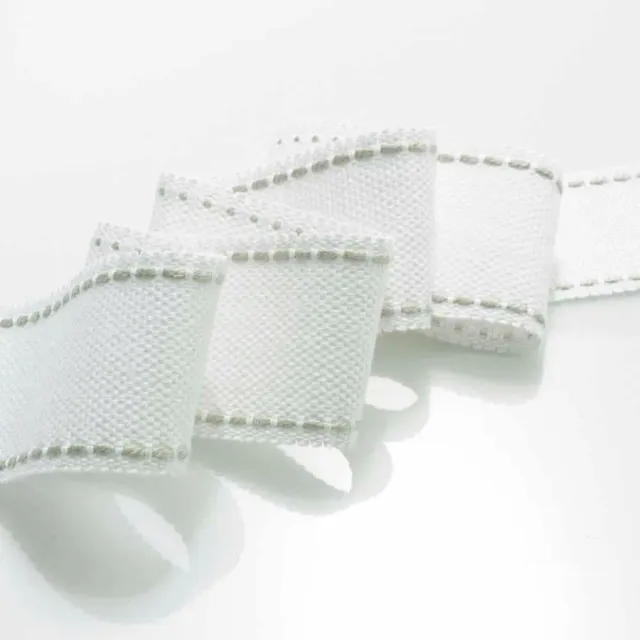 French General Picard Blanc galon décoratif lin coton 4,4 cm