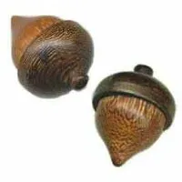 Yoko Saito CC2062 breloque gland bois tirette x2