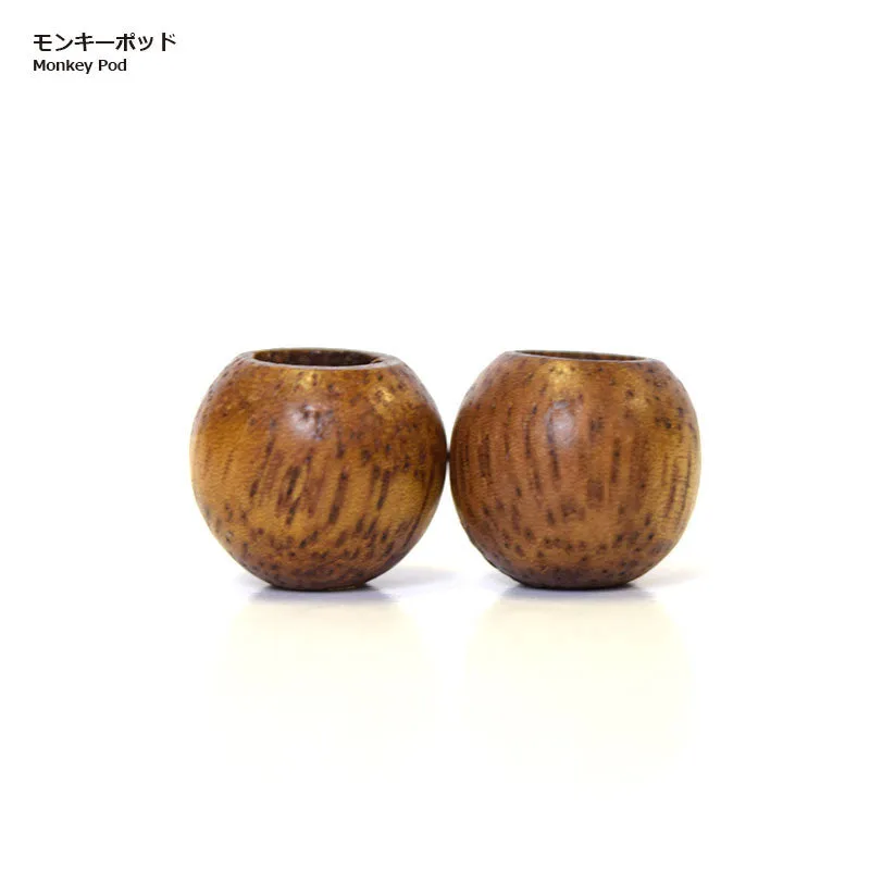 Yoko Saito JTWT-16 perle bois cordon lot 2 monkey pod