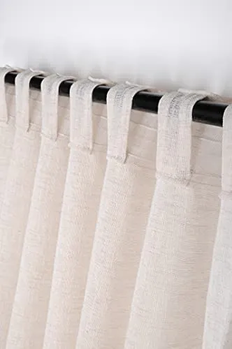 Stof Madrid voile 140x260 naturel 1 panneau polyester
