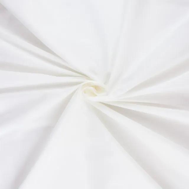 Tissushop Cretonne tissu coton blanc uni 150 cm au mètre