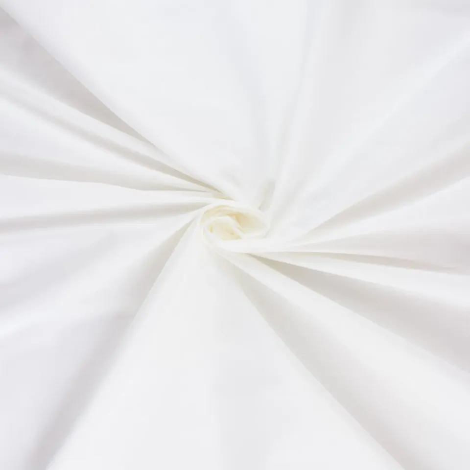 Tissushop Cretonne tissu coton blanc uni 150 cm au mètre