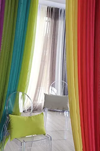 Stof Monna voilage polyester rouge 280x140 cm léger