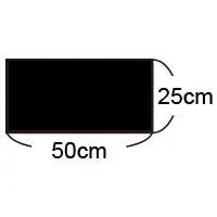 Yoko Saito plaque plastique noire fond de sac 50x25 cm