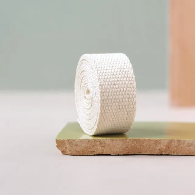 La Maison Naïve Sangle Coton Blanc Cassé 25 mm au mètre