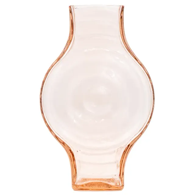 La Maison Naïve grand vase rond rose verre recyclé vintage
