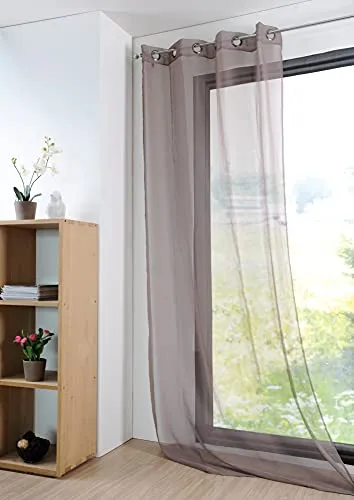 STOF Monna voilage 280x140 cm taupe polyester