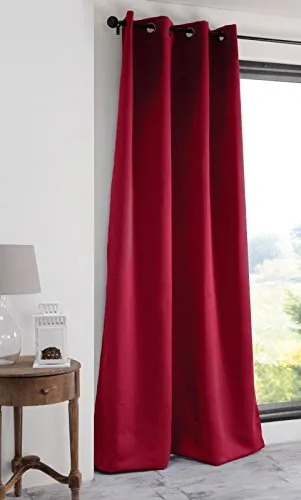 Stof Notte rideau 280x140 cm rouge polyester