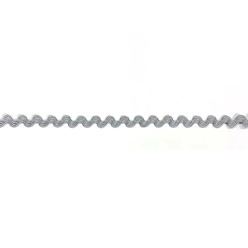 Yoko Saito BEL-120 ruban croquet rayonne 8 mm gris clair