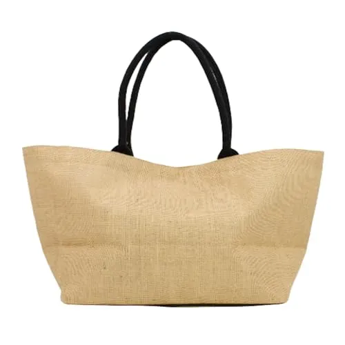 Tissushop Mexico sac toile de jute naturel 56x31x15 cm