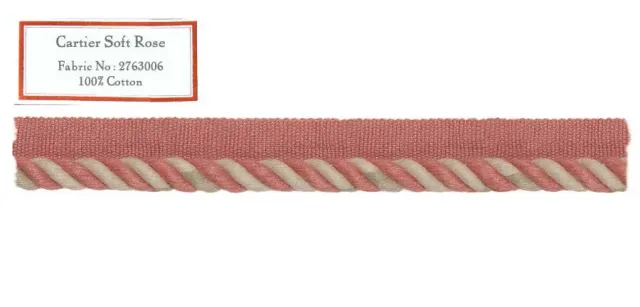 French General Cartier galon rose poudré au mètre