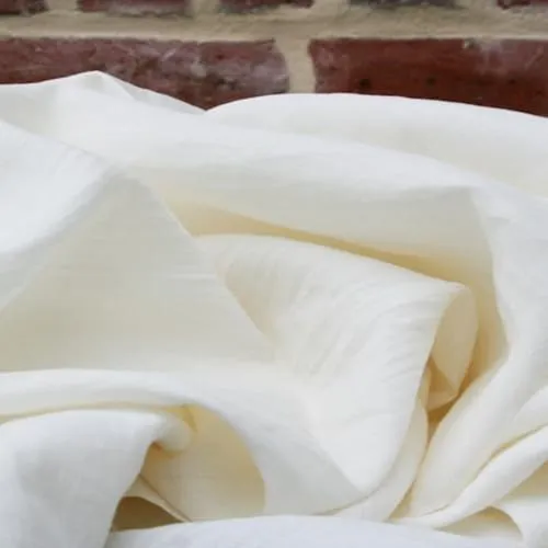 Tissushop Lin Lavé tissu lin ivoire 1 mètre 300 cm