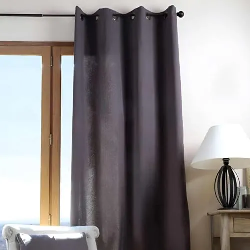 STOF Duo rideau occultant coton gris 135x240 cm 1 panneau