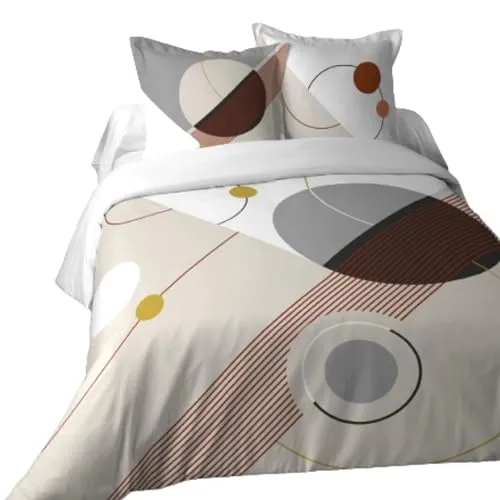 Stof Chroma housse couette 240x220 beige coton +2 taies