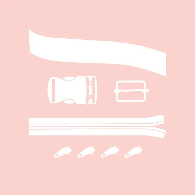 La Maison Naïve pack mercerie banane Lio rose zip doré