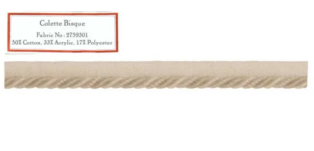 French General Colette Bisque galon ameublement beige au mètre