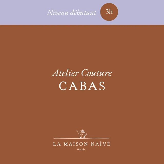La Maison Naïve Atelier Débutant Sac Cabas cours couture 3h