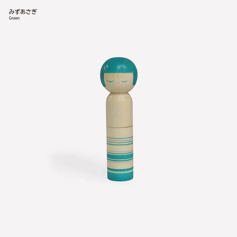 Cohana Kokeshi pique-aiguilles bois jaune + 3 aiguilles