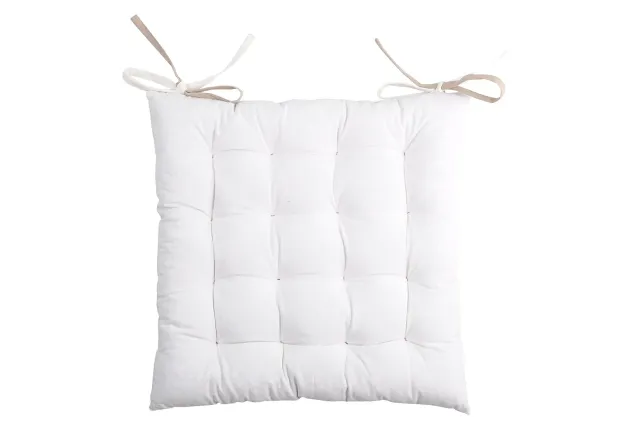STOF Duo galette de chaise 40x40 cm écru lin coton