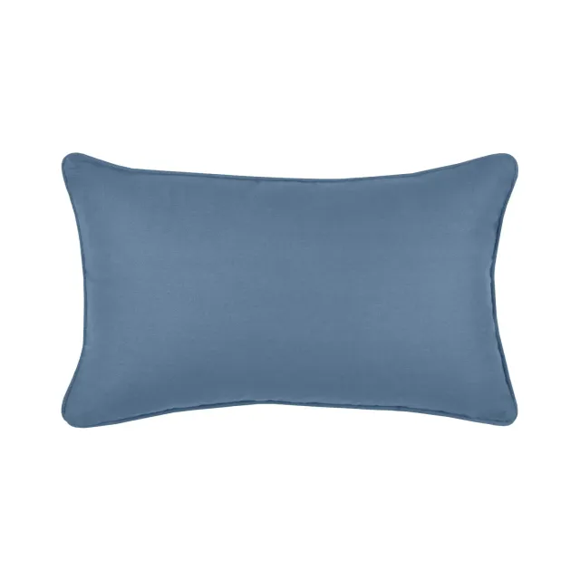 Stof Oxford coussin 30x50 bleu orage satin coton