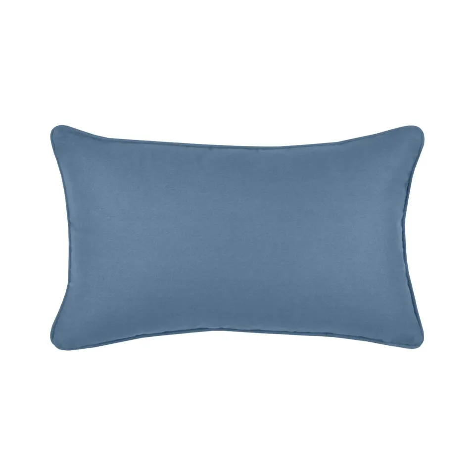 Stof Oxford coussin 30x50 bleu orage satin coton