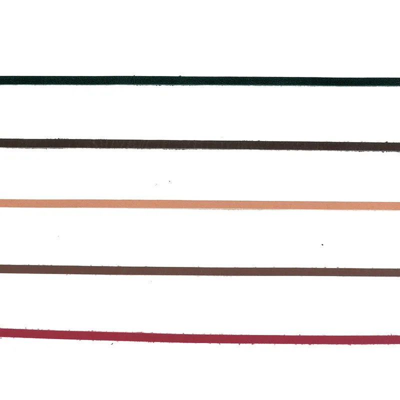 Yoko Saito cordon cuir rond tanné noir 3 mm 90 cm