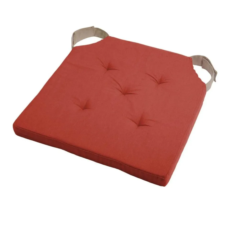 Stof galette de chaise 38x38 cm terracotta coton
