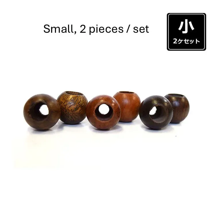 Yoko Saito JTWT-16 perle bois cordon lot 2 monkey pod
