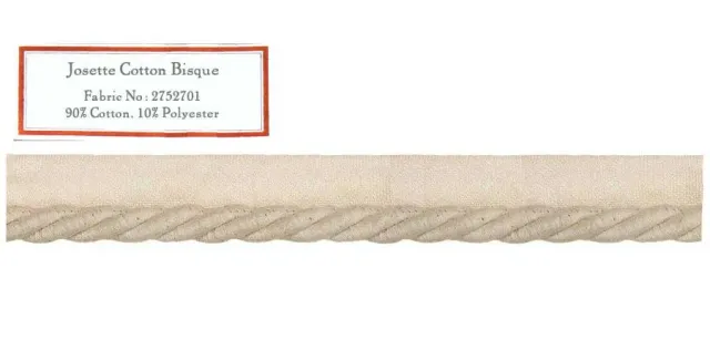 French General Josette Cotton Bisque galon naturel au mètre coton
