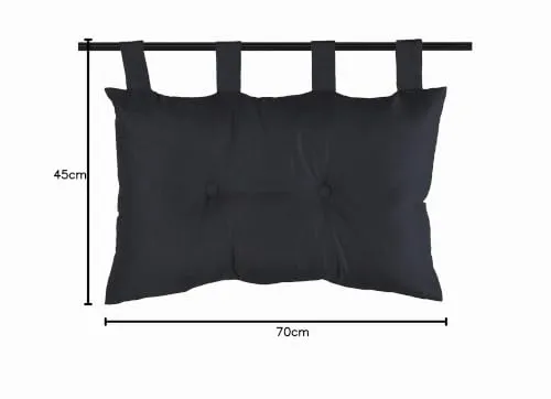 STOF Bea tête de lit charbon 45x70 cm polyester