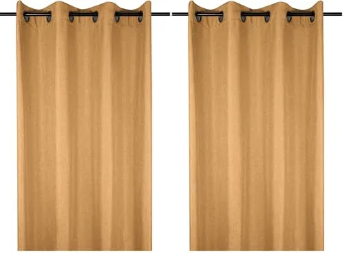 STOF Bea rideau 140x260 cm camel 1 panneau polyester