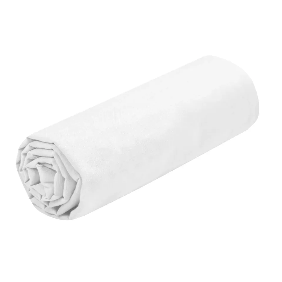STOF Eden drap-housse 160x200 blanc coton