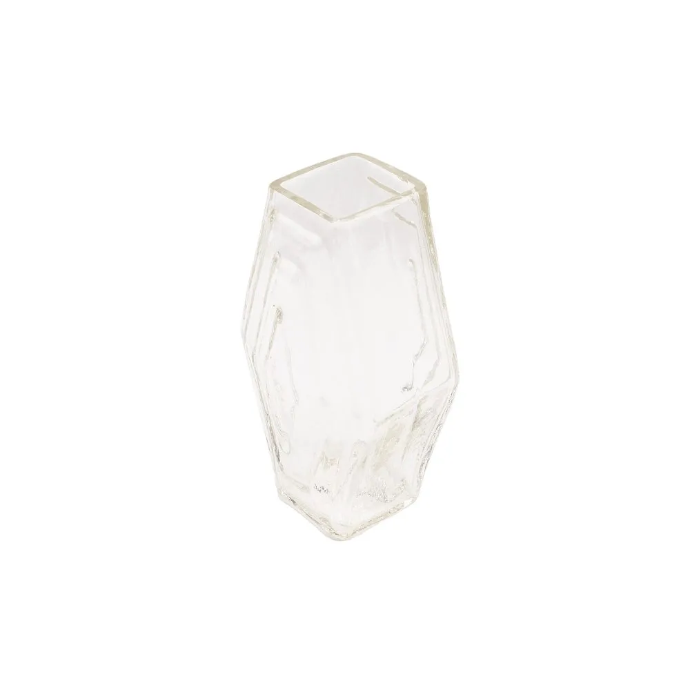 La Maison Naïve petit vase hexagonal verre recyclé vert