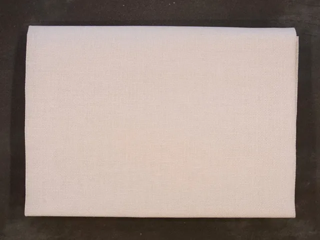 La Croix et La Manière Étamine lin 12 fils toile blanc 45x45 cm
