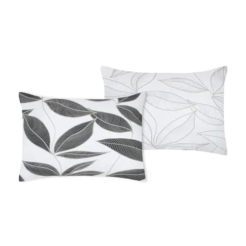 STOF Matisse taie d’oreiller 50x70 noir blanc percale coton