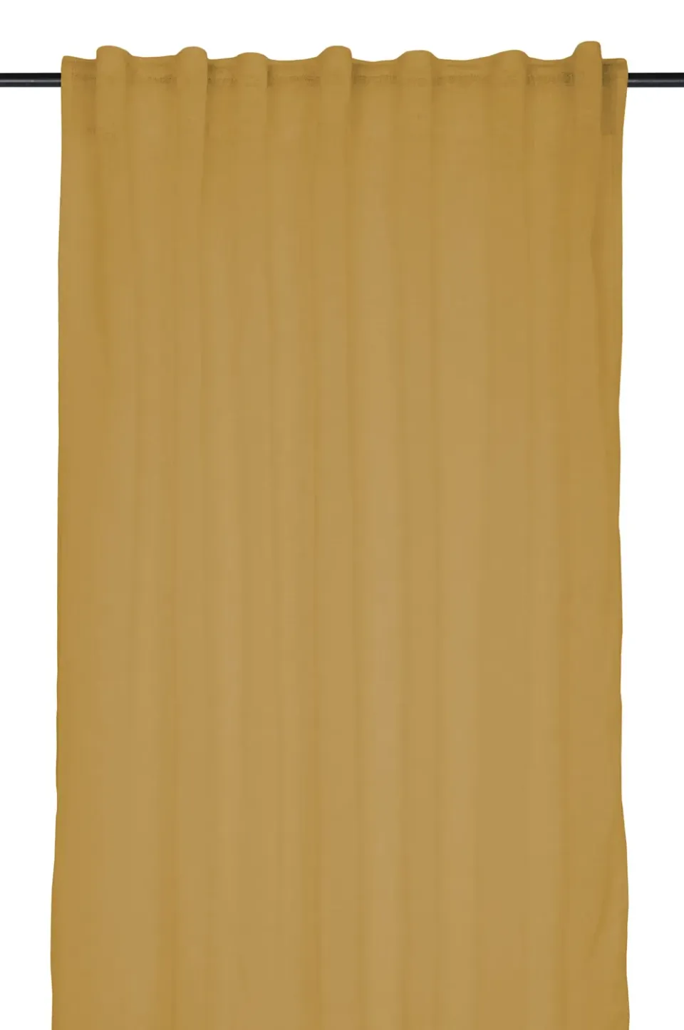 Stof Madrid voile curry 140x260 cm effet lin