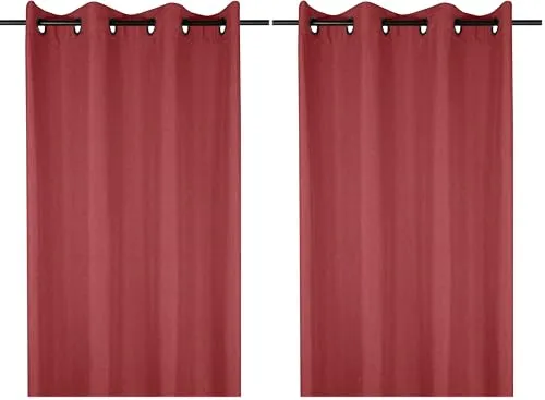STOF Bea rideau 140x260 cm carmin polyester 1 panneau