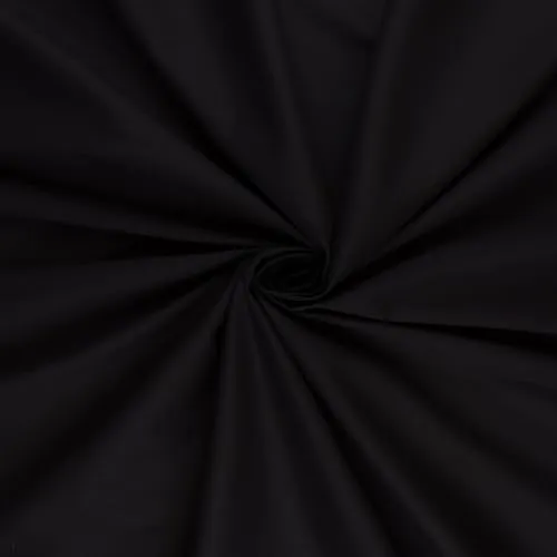 Tissushop Cretonne tissu coton noir 1 mètre 150 cm
