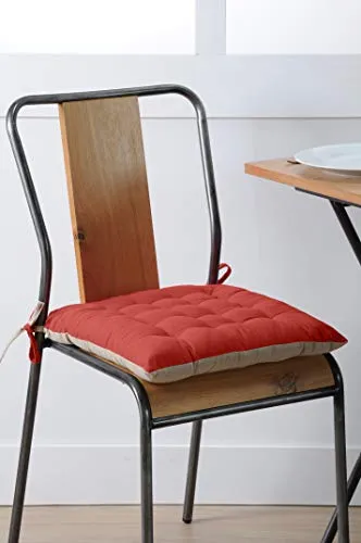 STOF Duo galette de chaise 40x40 terracotta coton