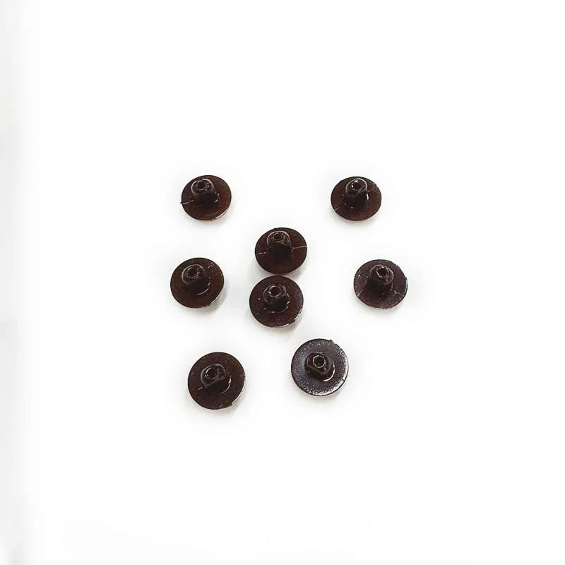 Yoko Saito yeux plastique boutonnière 9 mm marron lot 8