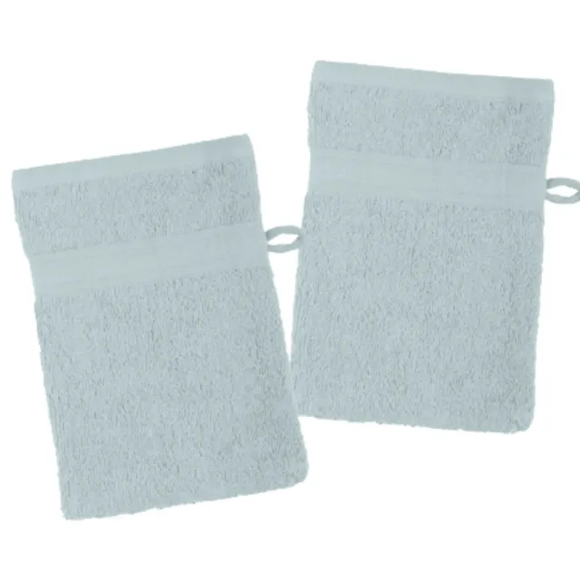 STOF Lagune gants de toilette 15x21 ciel bio lot 2