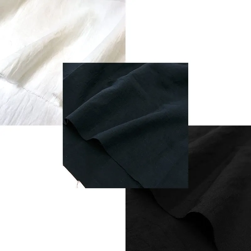 Yoko Saito double gaze tissu coton blanc au mètre