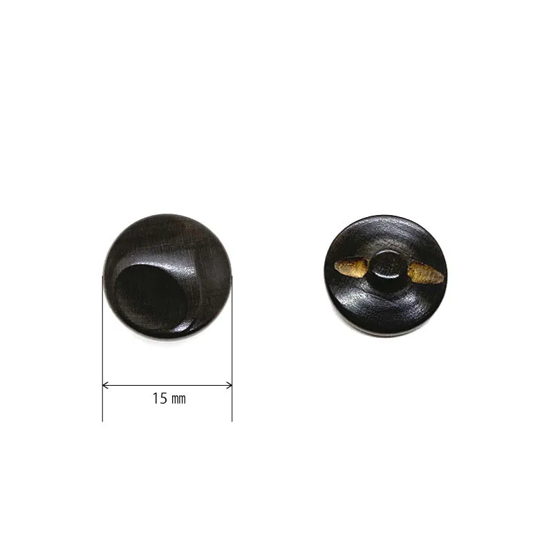 Yoko Saito bouton bois tige 15 mm naturel